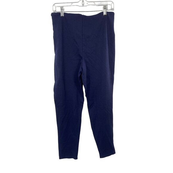 NWT FABLETICS PONTE SKINNY ZIP-SPLIT PANT-SHORT HIGH RISE SIZE LARGE BLUE - Picture 1 of 6